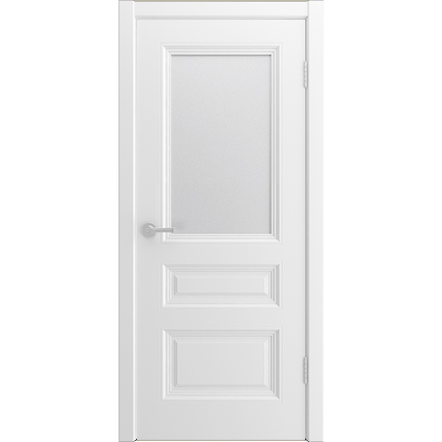VISION-5, эмаль белая, ДО сатинат Межкомнатная дверь